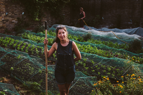 Sarah, patchwork farmer
